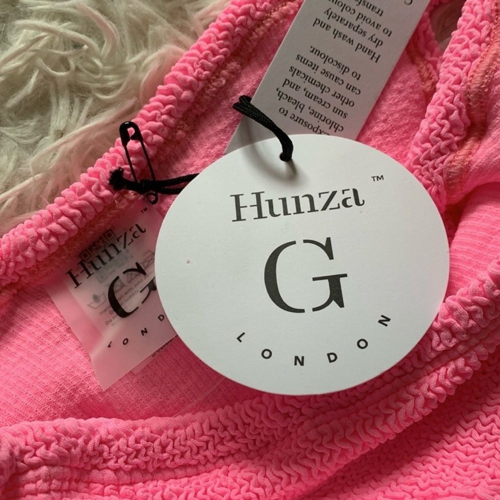 NWT Hunza G Xandra bikini set in bubblegum one size - Picture 7 of 7